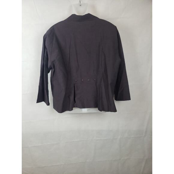 Spirithouse Button Down Top/Blazer Jacket M Cotton/Linen Purple (ish) /gray - Picture 2 of 6